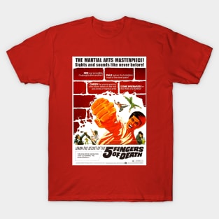 Classic Martial Arts Movie Poster - 5 Fingers of Death T-Shirt